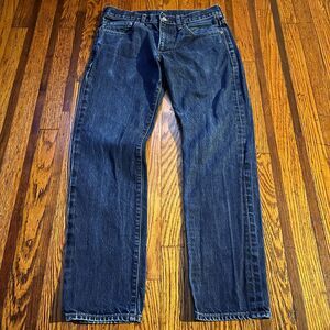 J.Crew Men's 770 Slim Straight Kaihara Japanese Denim Jeans Dark Wash W30 L30